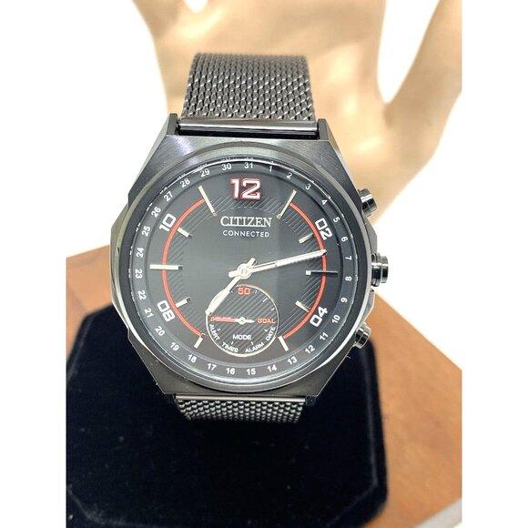 Citizen Men's Watch CX0005-78E Connected Bluetooth Mesh Band 42mm Black Steel - Picture 14 of 15